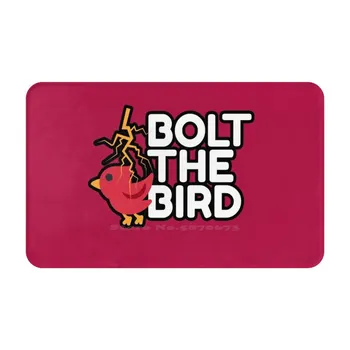 Bolt The Bird | Юмор 3D Мягкий нескользящий коврик, коврик для ног, Красная молния, заклинание юмора, Райская птица, умная стратегия